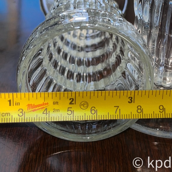 2  Vintage Jeannette Glass Co Juice Glasses JEG3 Pattern circa. 1930’s - Picture 8 of 9